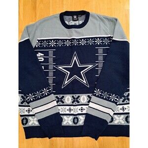 Dallas Cowboys Christmas Sweater Acrylic Men's Size 2XL NFL Team Apparel